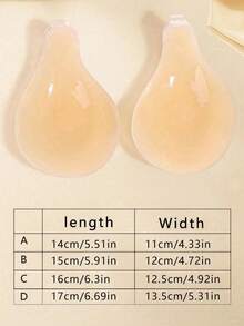 1pc Silicone Bra, Wedding Dress Bra, Invisible Bra, Strapless Silicone Bra, Washable, Nipple Covers, Comfortable Waterproof Bra, Women's Silicone Push-Up Bra Set, Popular Style - Multicolor - View 6