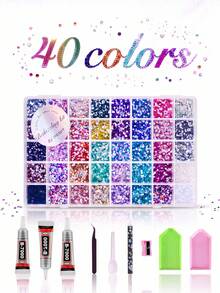 ZUI DREAM 18000-45000pcs 3mm Kits For Fashion & Crafts | Full Bedazzling Kit With Rhinestones, Diamond Art Pens & B7000 Glue | DIY Gems For Clothes - Multicolor - View 10
