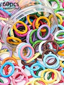 10/30/60/120pcs Random Color Zinc Alloy Spring O-Ring - Keychain Making Accessories, Keychain Pendant, Bag Pendant, Wallet Pendant, Wallet Accessories, Carabiner Clip, Durable Metal Quick Release Buckle For DIY Keychain, Shoulder Strap, Dog Leash | Easy Open/Close - O-ring Keychain - View 18