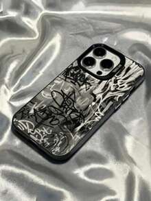 1pc Black Line Art Doodle Minimalist Personalized TPU Anti-Drop Full Coverage Phone Case Compatible With Apple 17 16 15 14 13 12 11 Pro Max Protective Shell Air Compatible With Samsung Series - Multicolor - View 2