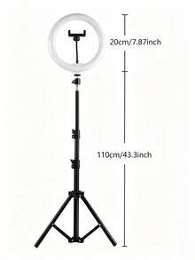 Adjustable LED Ring Light, Live Streaming Makeup Beauty Fill Light, 3 Color Modes, Freely Adjustable Angle, Widely Applicable To Phones And Tablets, Stable Non-Shaking Shooting Light - A - View 5