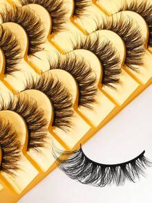 10 Pairs Cross-Shaped False Eyelashes For Lash Extensions - Black - View 4