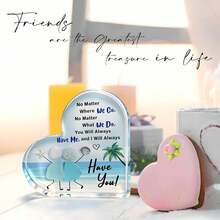 1pc Acrylic Decor, Soul Sister Gift "I Will Always Have You" | Uplifting Friendship Gift For Your Best Friend, Soul Sister And Female Partner | Unique Gift For Women, Creative Birthday Gift - 1PC - View 7