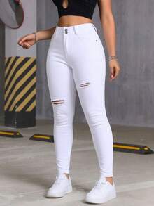 Women Jeans - White - View 5