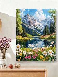 1pc Professional Art Use Adult Beginner Digital Oil Painting Set, Forest Landscape Oil Painting, DIY Handmade Painting Craft, Suitable For Home Wall Decoration - A - View 2