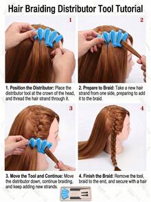 3pcs Women Girls Hair Styling Tools, Easy French Braiding Device, DIY Magic Sponge Hair Styling Accessories - Multicolor - View 4