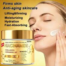 SEPK Latest Potent Niacinamide Face Cream - Powerful Moisturizing & Instant Lifting Firming Day & Night Care, Smooths Rough Texture, Contains VC, Glycerin, Retinol And Collagen. Suitable For All Skin Types. Visibly Reduces Wrinkles And Fine Lines. Can Be Used Previously - Collagen - View 10