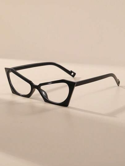Gafas transparentes de estilo retro intelectual con forma de ojo de gato para mujer, accesorio versátil y de moda para la temporada de regreso a clases, favorece la forma del rostro, adecuado para uso diario, fotografía, citas, juegos, computadora, regreso a clases