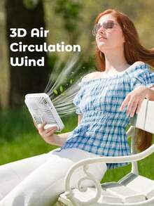 180° Adjustable Tilt Portable USB Rechargeable Fan, Foldable Personal Fan With Battery Level Display, 5-Speed Wind, Ultra-Quiet Desktop Fan, Battery Capacity: 600mAh - Multicolor - View 4