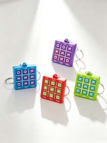 12pcs Gantungan Kunci Tic Tac Toe Mini, Mainan Permainan XO Saku Portabel, Gantungan Tas Ransel Plastik Warna-warni, Gantungan Kunci Puzzle Kecil, Suvenir Pesta & Hadiah Ulang Tahun Anak, Liontin Permainan Perjalanan Mini Lucu [6/3/1pc] - Berbagai gaya - View 10