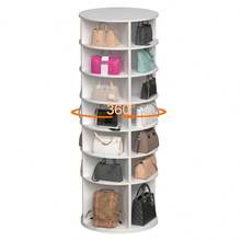 Rotating Shoe Rack Tower, Spinning Storage Rack, Standing 360° Revolving Shoe Organizer - 7 Floors, With the Ground Floor Raised Up - View 8