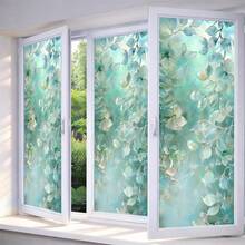 1/4pcs Vibrant Floral, Rose, And Butterfly Frosted Privacy Window Film, Reusable PVC Electrostatic Adsorption Window Film, Suitable For Home, Bathroom, Bedroom, And Office Decoration. - Frosted Glass Sticker - View 4