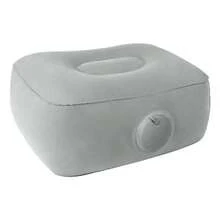 Household Inflatable Footrest, Portable Leg Support Pillow, Economy Class Footrest, Suitable For Home Office Desk, Outdoor And Car Use - Grey - Light Grey - View 12