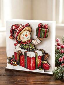 Christmas Wooden Napkin Holder, Santa Claus Sleigh Design, Suitable For Dining Table, Family Dinner, Home Decor, Holiday Table, Napkin Storage Rack, Suitable For Kitchen Countertop, Christmas Party Table Centerpiece And Supplies - View 15
