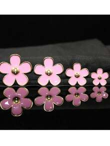 4pcs Car Air Vent Fragrance Clip, Floral Scented Decor Clip For Car Interior - A - View 5