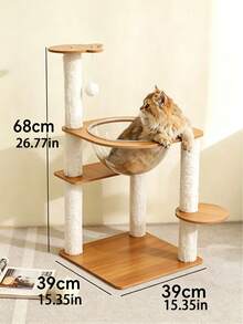 Space Capsule Multi-Layer Compact Cat Tree, With Sisal Scratching Posts, Soft Resting Platform And Private Nap Space, Sturdy And Durable Daily Play Furniture, Suitable For Indoor Kittens, Medium And Large Adult Cats - Multicolor - View 4