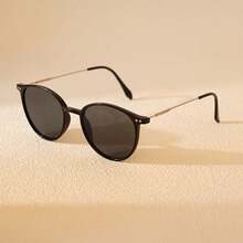 1 Pair Men's Geometric Frame Black Fashion Glasses, Casual Accessory, Beach Accessory, Create Street Style, Suitable For Matching Sweaters, Jackets, Hoodies, Accessories, Create Street Style, Suitable - Black - View 6