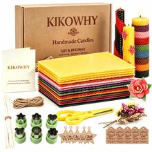 Candle Making Kit, Includes Beeswax Sheets, 4m Wick, Molds, Scissors, Labels And Rope, DIY Candle Materials, Holiday Gift - Candle Making Kit - View 10