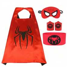 Asmodee 5pcs Superhero Cape Set, Includes Iron Man, Captain America, Cape, Mask, Wristbands, Halloween Costume - Multicolor - View 8