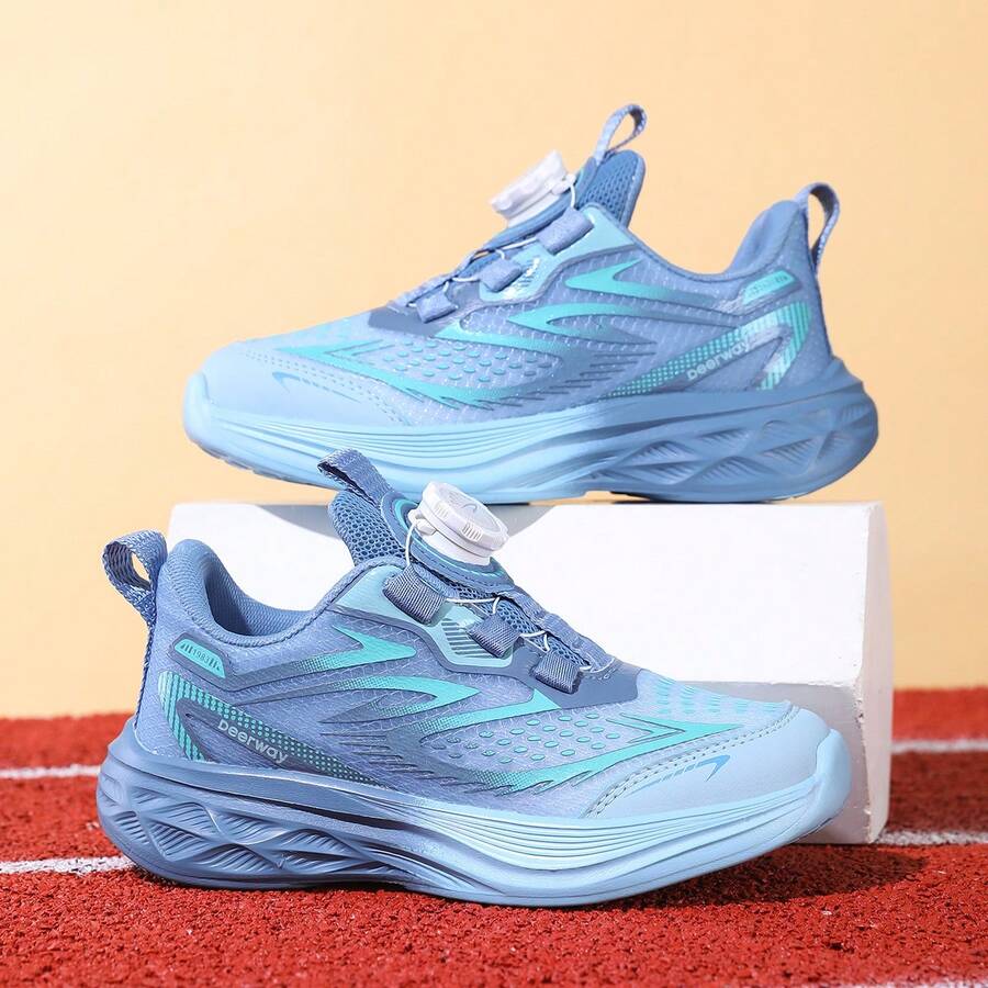 Children's Sports Shoes Boys Girls Spring Autumn Casual Mesh Non-Slip Soft Sole Hook And Loop Casual Sports Shoes - Baby Blue - View 1
