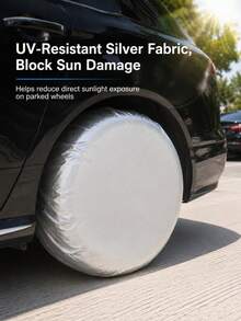 Penutup Ban Cadangan Universal 25-26 Inci, Penutup Roda Tahan Air dan Tahan Sinar UV, Pelindung Ban Tahan Debu dan Sinar Matahari, Cocok untuk SUV, RV, Camper, Trailer - A - View 9
