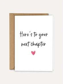 OBOVAY 1pc Funny New Chapter Card With Envelope, Good Luck Gift For New Job Retirement Farewell For Coworkers, Blank Inside - View 3