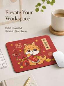 Decorative Mouse Pad With Warm Blessing‑Themed Cartoon Print. Enjoy Nice Wishes Every Day While You Work. Smooth‑Glide Surface For Fluent Mouse Movement. Non‑Slip Rubber Base Keeps Stable On Desk, Great For Home & - Mouse Pad - View 1