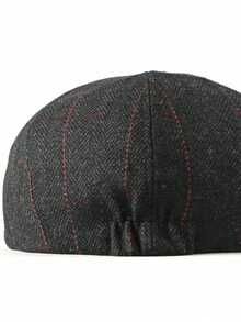 1pc Tweed Vintage Style Hat, Fashionable Autumn/Winter Accessory, Beret, Newsboy Cap, Octagonal Cap, Wool Blend Hat, Suitable For Daily Wear, Holiday Events, Vintage Style Looks - A - View 6