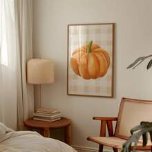 1pc Frameless Cozy Rustic Autumn Pumpkin Halloween Wall Art Dorm Gift - Multi-color - View 4