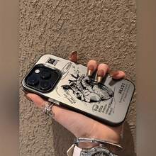 Apple Phone Case Laser Sketch Heart - 透黑 - 查看 6