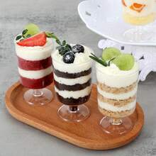 10/20 Pcs Mini Clear Dessert Cups, Mousse Cups, Pudding Cups, Fruit Ice Cream Cups, Perfect For Mousse, Pudding, Tiramisu And Other Desserts, Suitable For Parties, Weddings, Birthdays And Holiday Celebrations - Hand Wash Only - Multicolor - View 3