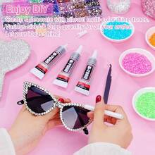 40pcs Jelly Resin Rhinestone Set, Shiny Decorative Rhinestones DIY Craft Materials, Multi-Color Resin Set, Suitable For Hats, Water Cup Rhinestone Decoration, Jewelry Making, Holiday And Daily Party Decoration - 3mm - View 4
