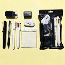 1 Set Highly Attractive Black And White Stationery Set Holiday Gift Pack Student Graduation Gift Learning Supplies Stationery Souvenir - Sets - View 9