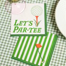 Golf Ball Pattern Disposable Paper Towels, Double-Layered And Thickened, Suitable For Outdoor Picnics And Themed Parties. - Style 1 - View 1