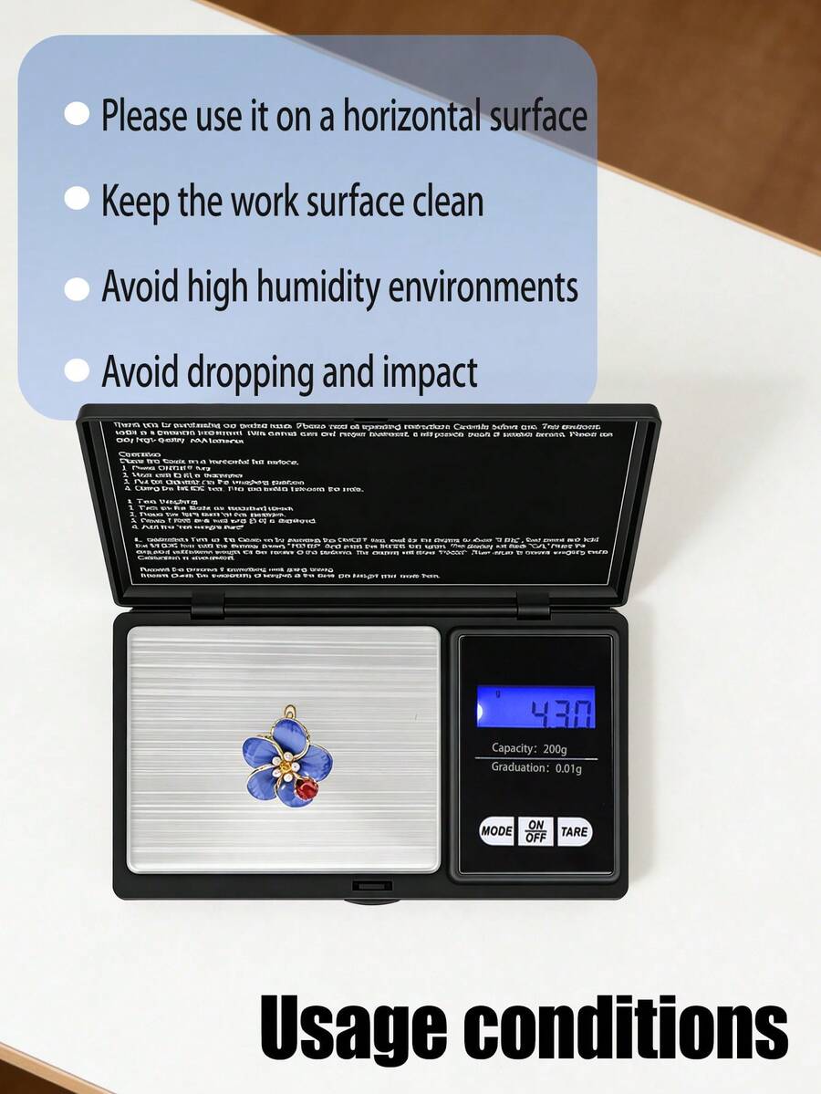 [Best Seller] 100g High Precision Multi-Function Flip Cover Scale, Jewelry Scale, Mini Stainless Steel Scale, Pocket Scale, Portable Pocket Scale, Kitchen Scale, Practical Tool, Kitchen Utensil, Battery Not Included - jewelry scales - View 1