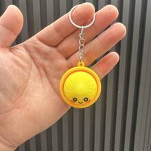 1pc Cute Bun Stress Relief Squeeze Toy Keychain, Car Couple Pendant, Bag Charm, Decompression Toy, Gift Small Present - Multicolor - View 10