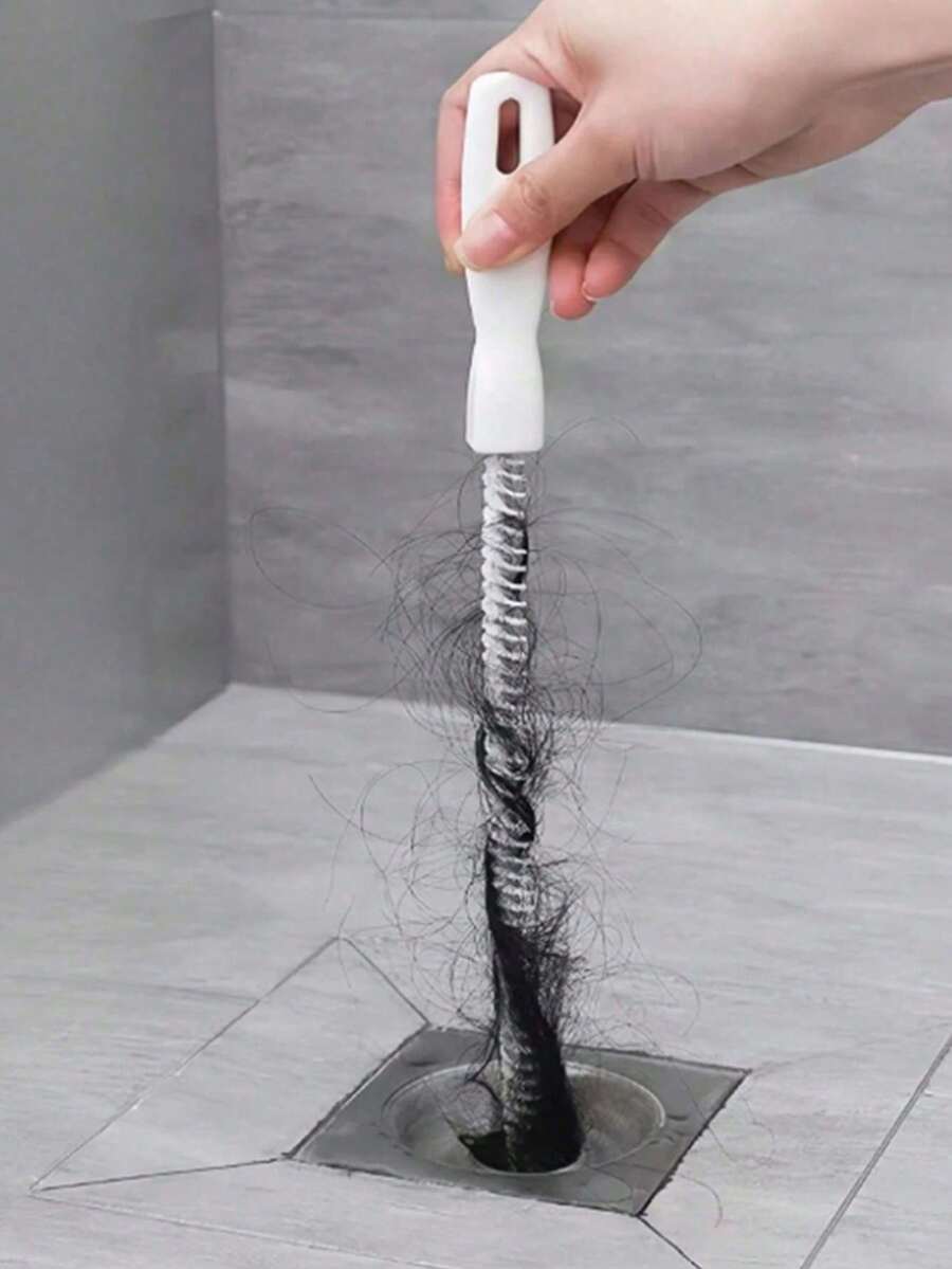 2pcs Flexible Drain Pipe Cleaning Brushes, Can Remove Hair Clogs In Sinks, Showers And Bathtubs, Effectively Grab Hair And Clean Pipes, Suitable For Kitchen And Bathroom Home Decor Kitchen Care Gift - Multicolor - View 1