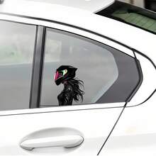 Cool Female Biker Car Sticker, Waterproof Anti‑Scratch Vinyl Decal, Fashion Motorcycle Rider Girl Sticker, Decor For Truck, Motorbike, Laptop, Water Bottle - A - View 9