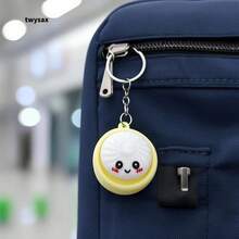 1pc Cute Bun Stress Relief Squeeze Toy Keychain, Car Couple Pendant, Bag Charm, Decompression Toy, Gift Small Present - Multicolor - View 3