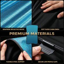 LCARS Car Sunroof Glass Sunshade, Suitable For And Model 3 Roof Sunshade Accessory [Blue Ice Crystal Coating] Heat Insulation Sun Protection UV Protection, Car Roof Sunshade Panel, Car Interior Accessory Suitable For Tesla New And Old Models Optional - Blue Ice Crystal Sunshade for Sunroof - View 10