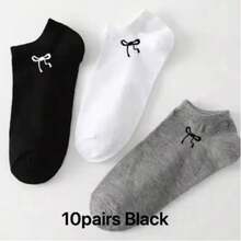 1/30 Pairs Neutral Sports Socks, Black/White/Grey Minimalist Fashion Solid Color Socks, Suitable For Daily Casual Wear, Optional 1 Pair/5 Pairs/6 Pairs/10 Pairs/15 Pairs/20 Pairs/30 Pairs - Multicolor - View 13
