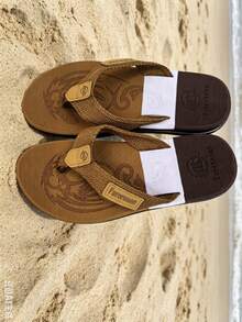2026 Premium Men's New Style Summer Outdoor Wear Flip Flop Sandals Beach Slippers - Brown - View 7