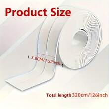 2 Rolls 3.2m Sealing Tape, 3.8cm Width, Includes Plastic Scraper, Durable Self-Adhesive Waterproof Strip, Suitable For Bathroom And Kitchen, Masking Tape, Instant Application, Peel And Stick - Multicolor - View 2