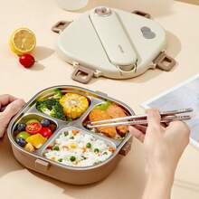 Stainless Steel Bento Box Adult, Microwavable Lunch Containers With Lids, Leak-Proof Bento Snack Box With Soup Container And Utensils, Metal Lunch Box Set With Lunch Bag For School Office, Travel Food Containers - Multicolor - View 5