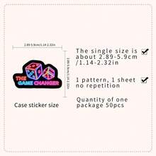 50Pcs Neon Game Graffiti Stickers Colorful Game Controller Waterproof Decals For Guitar Car Laptop Decor - 50 PCS - View 5