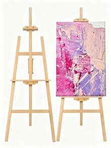 Easel, Multiple Sizes Available, Stable And Wobble‑Resistant, Easy To Assemble And Disassemble. Suitable For Sketching Outdoors, Painting And Poster Display. Made Of Log‑Textured Material, Sturdy And Durable. - A - View 8