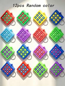 12pcs Gantungan Kunci Tic Tac Toe Mini, Mainan Permainan XO Saku Portabel, Gantungan Tas Ransel Plastik Warna-warni, Gantungan Kunci Puzzle Kecil, Suvenir Pesta & Hadiah Ulang Tahun Anak, Liontin Permainan Perjalanan Mini Lucu [6/3/1pc] - Berbagai gaya - View 15