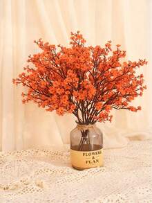 1/3/6 Pcs Artificial Flowers, Gypsophila Bouquet, Suitable For Wedding, Home Decor, Restaurant, Bedroom, Vase, Ornaments, Outdoor Garden, Flower Basket, Valentine's Day Gift Decoration, Party And Gathering, DIY Wreath, Handmade Materials - Burnt Orange - View 4