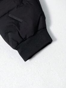 Teen Boys Thermal Lined Thick Pants, Autumn/Winter Fashion Minimalist Casual Warm Sports Joggers - Black - View 9