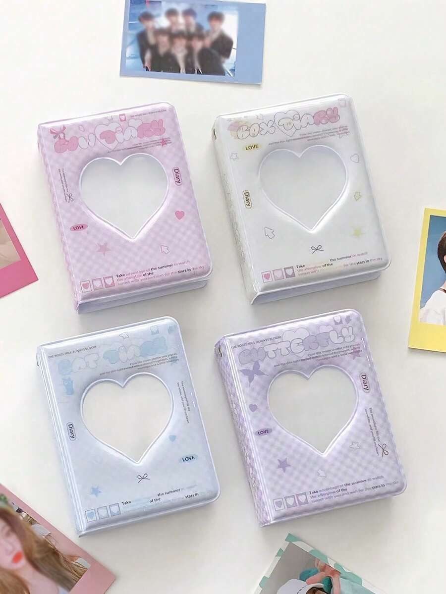 Cute PVC Photo Card Holder, Idol Fan Meeting Card Album, Photo/ID Card/Credit Card Protective Storage Box, Practical Storage Box, Suitable For Girls And Women, Ideal College Dorm Supplies, Perfect Birthday Gift For Roommates, Family And Friends - A - View 1
